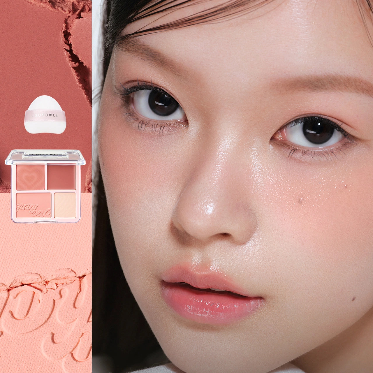 Judydoll 2 in 1 Blush Highlight Palette