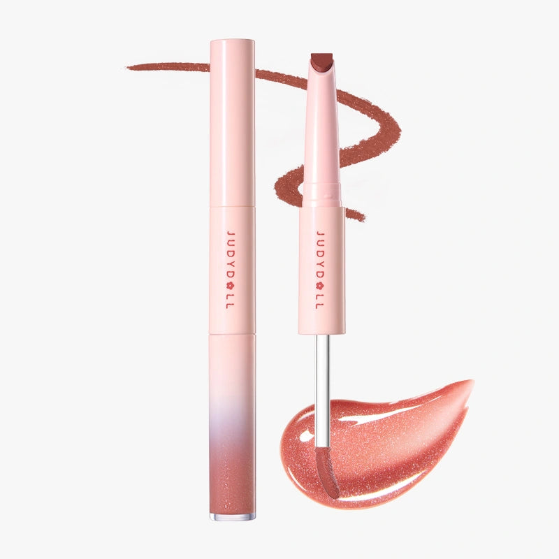 Judydoll Lip Gloss & Liner Duo #01 Peach Aura