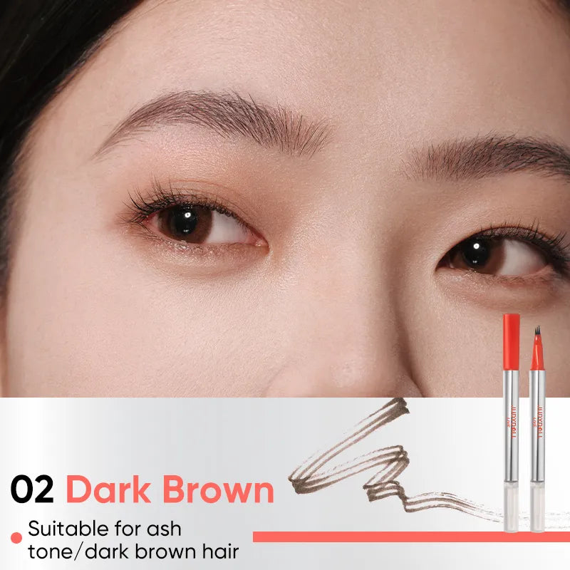 Judydoll Dual-ended Triple-Prong Liquid Waterproof Eyebrow Pen