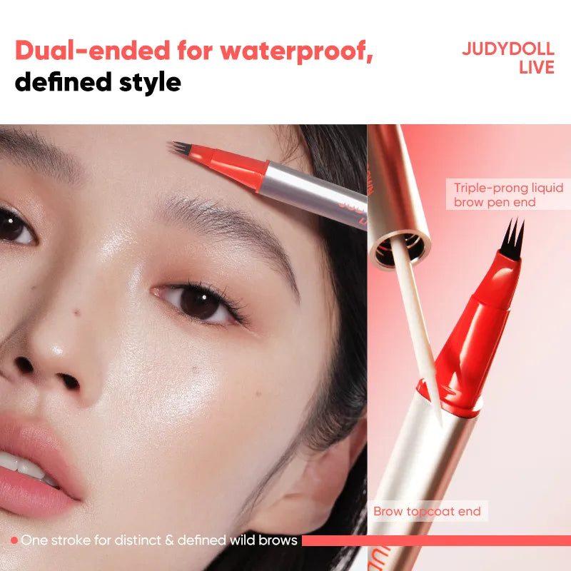 Dual-ended Triple-Prong Liquid Brow Pen