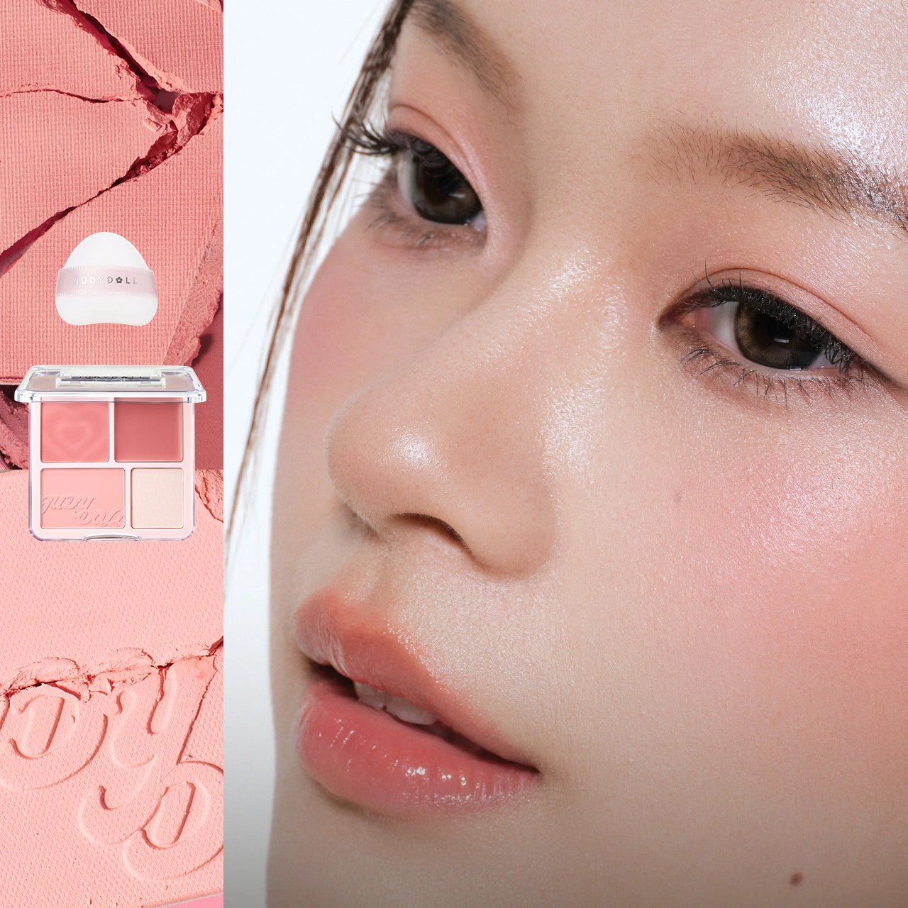 Judydoll 2 in 1 Blush Highlight Palette