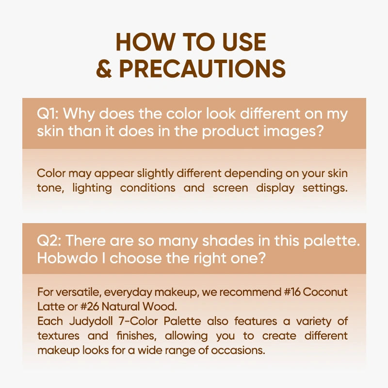 Judydoll-Play Color ALL-IN-ONE Palette Precautions 