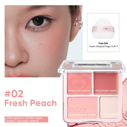 2 in 1 Blush Highlight Palette