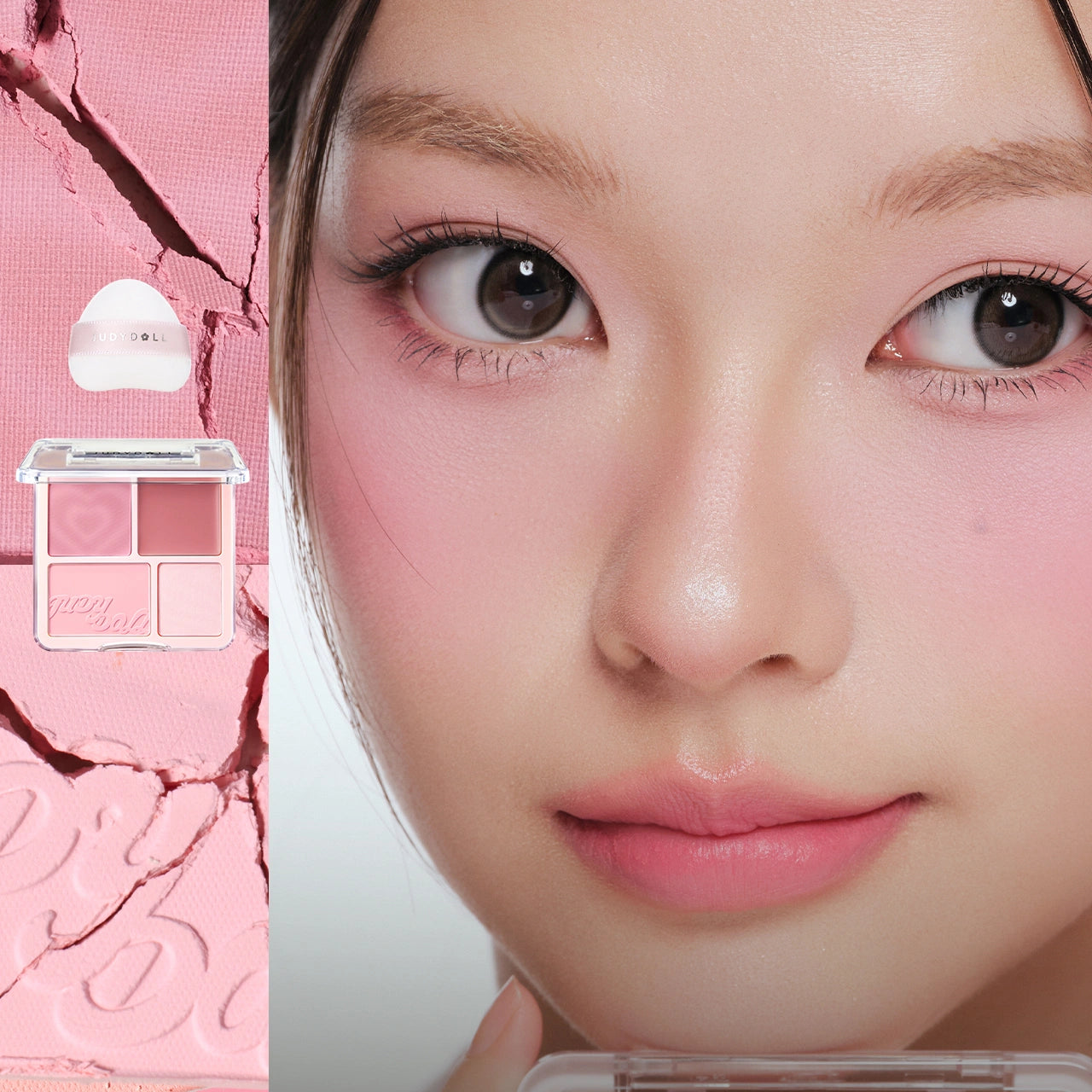 Judydoll 2 in 1 Blush Highlight Palette