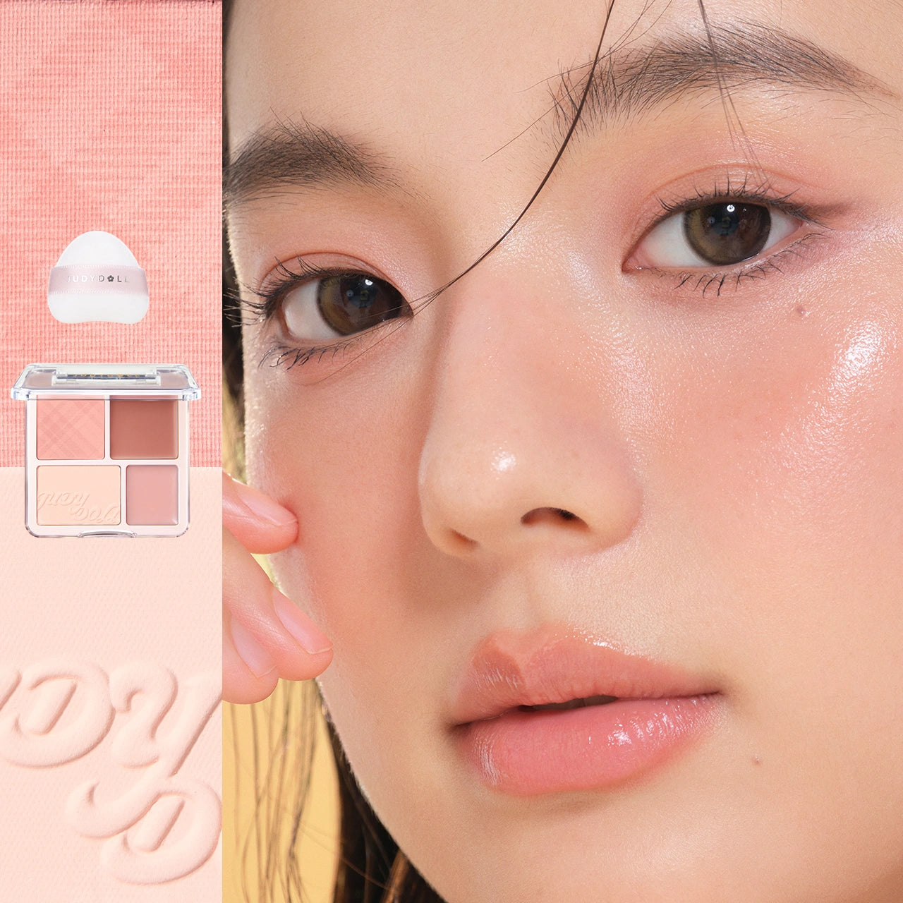 Judydoll 2 in 1 Blush Highlight Palette