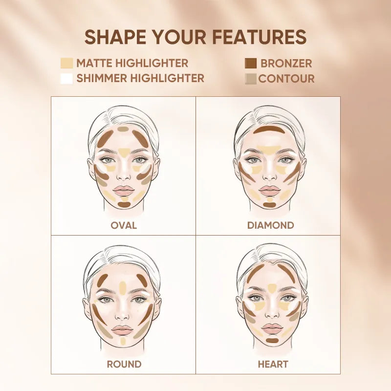 Judydoll 2 IN 1 Highlighter Contour Palette - #06 SUN TAN PALETTE