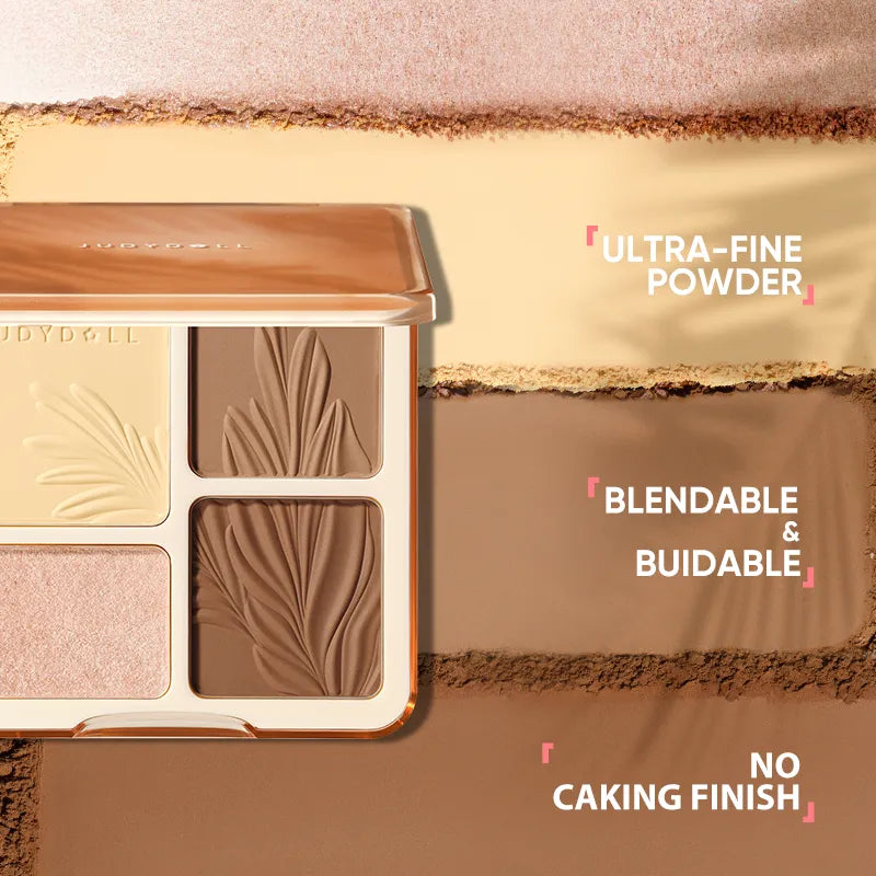 Judydoll 2 IN 1 Highlighter Contour Palette - #06 SUN TAN PALETTE