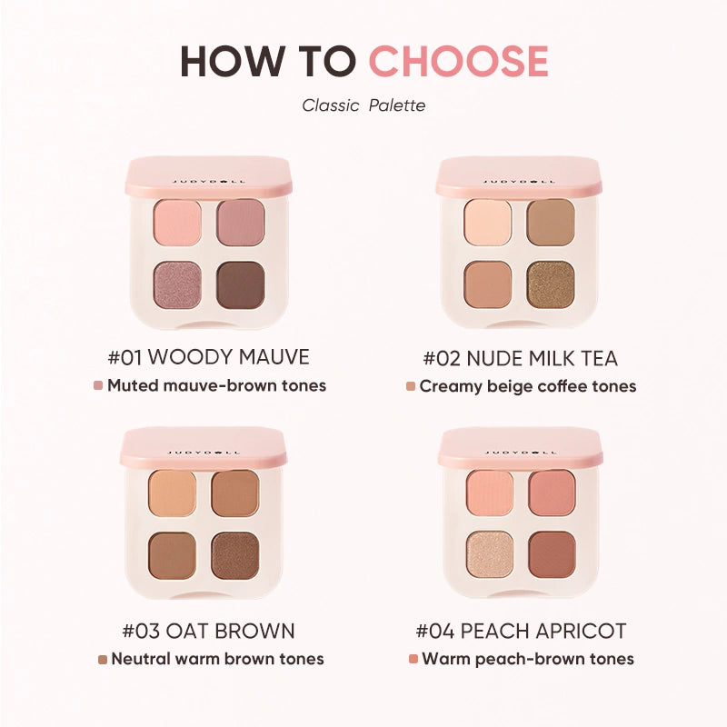 Judydoll Silky 4-Color Eyeshadow Palette
