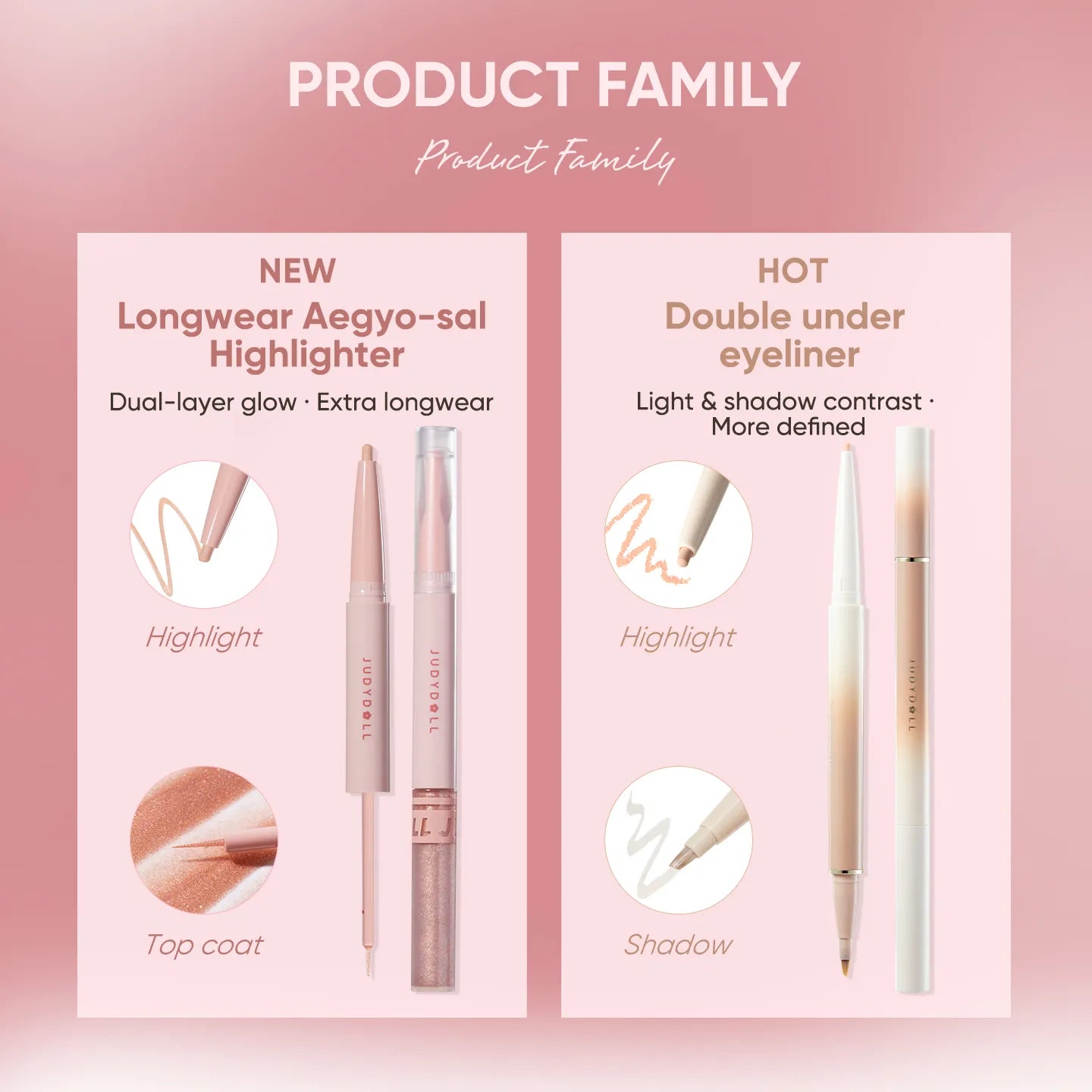 Judydoll Double Under Eyeliner | Dual Brightening Highlight