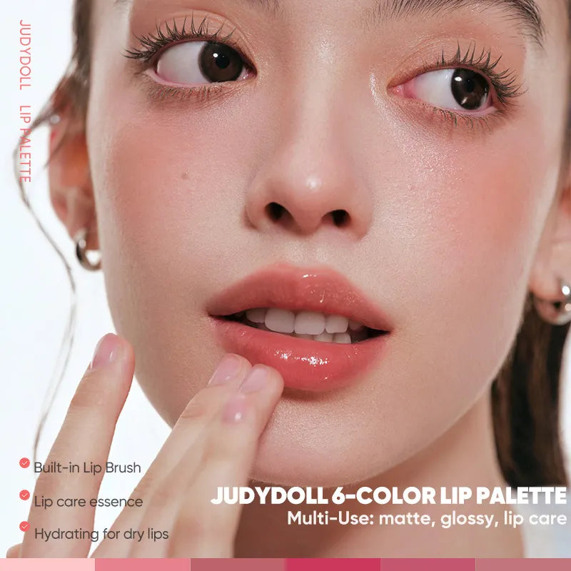 Discover the 6-Color Multi-Use Lip Palette, your all-in-one solution for lips, cheeks, and eyes. Moisturizing gloss, soft matte balm, and lip mask for plump, smooth, radiant color.