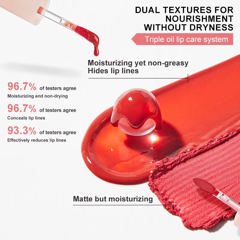 Judydoll Lip Gloss – Dual Textures, 12H Non-Transfer