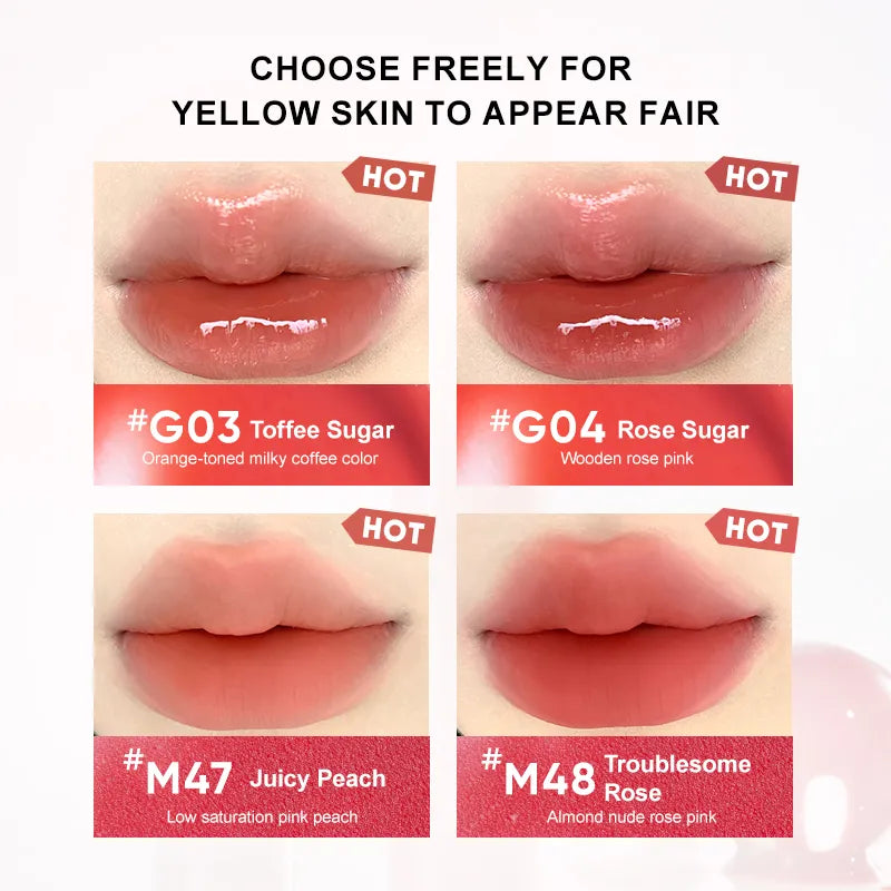 Judydoll Lip Gloss – Dual Textures, 12H Non-Transfer