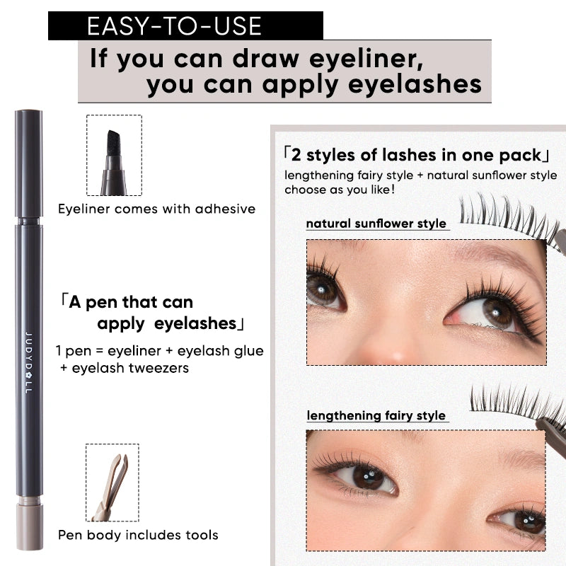 Self-Adhensive Eyeliner Kit With Lashes