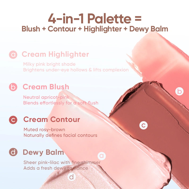 Judydoll 2 in 1 Blush Highlight Palette