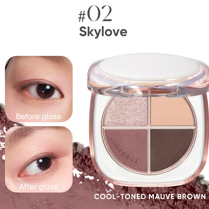 Judydoll GLAZED BEAUTY-4 Shades Eyeshadow Palette