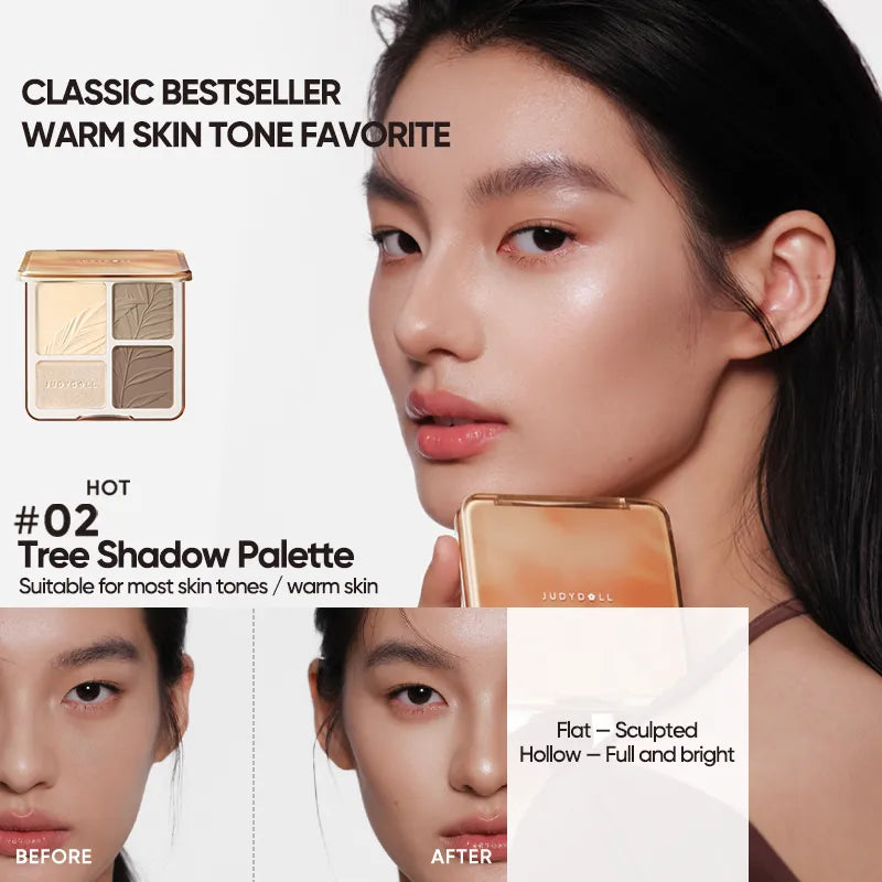 Judydoll 2-IN-1 Highlighter Contour Palette