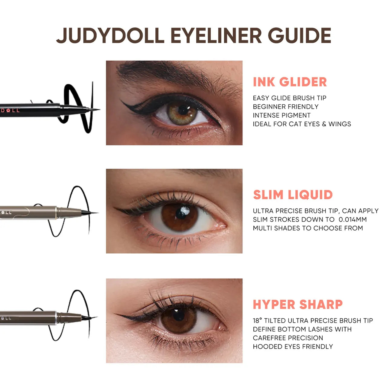 Judydoll Ink Glider Long-Lasting Liquid Eyeliner