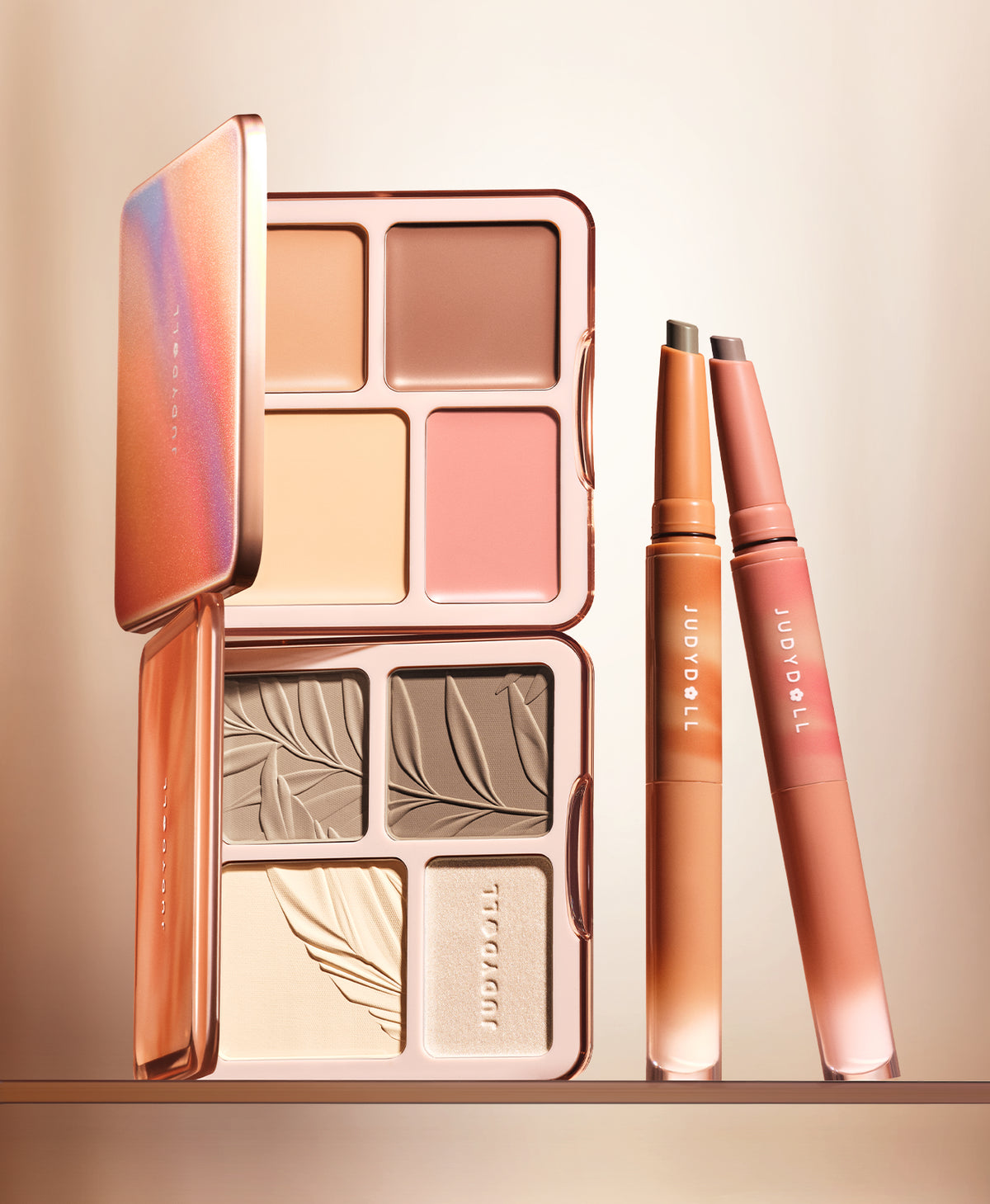 Judydoll 2 IN 1 Highlighter Contour Palette