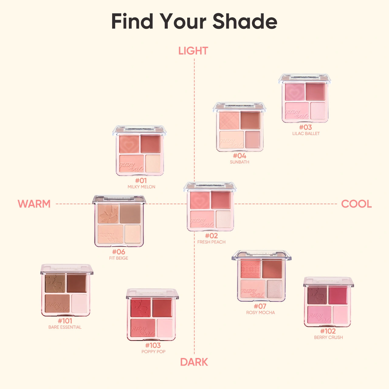 Judydoll 2 in 1 Blush Highlight Palette