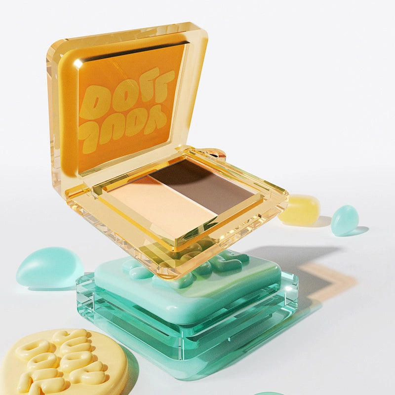 Judydoll Mini 2 IN 1 Highlighter Contour Palette