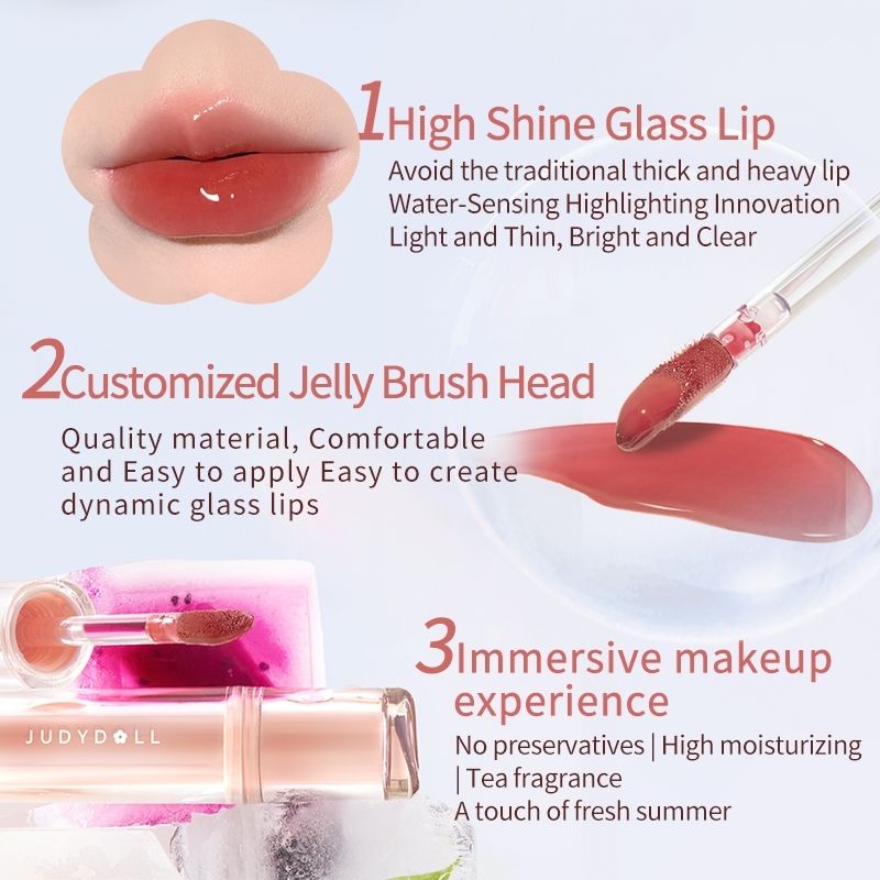 Judydoll-Mirror Tea Jelly Light Moisturizing Lip Glaze – Judydoll