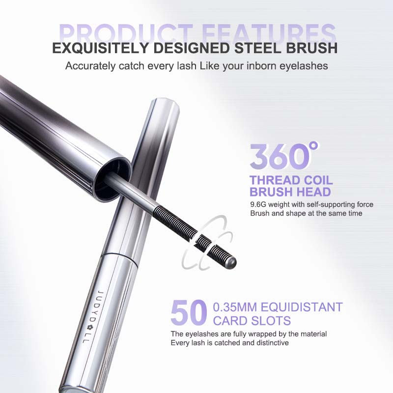 Judydoll-3D Curling Eyelash Iron Waterproof and Smudge Proof Mascara